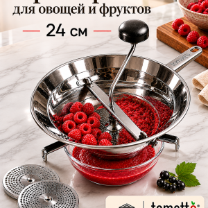 Протирка 24 см Tomatto, нержавеющая сталь