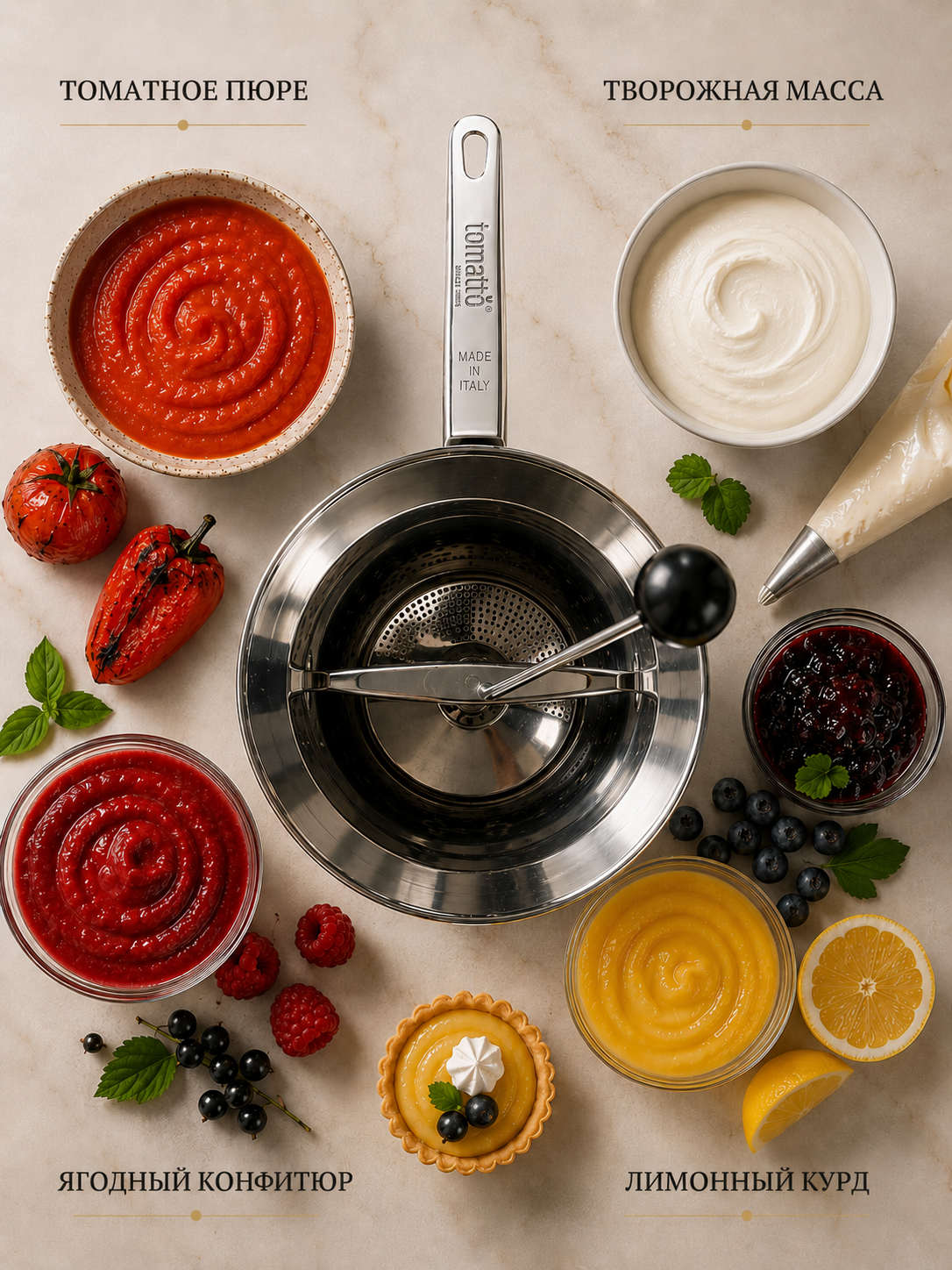 Протирка 24 см Tomatto, нержавеющая сталь — изображение 2