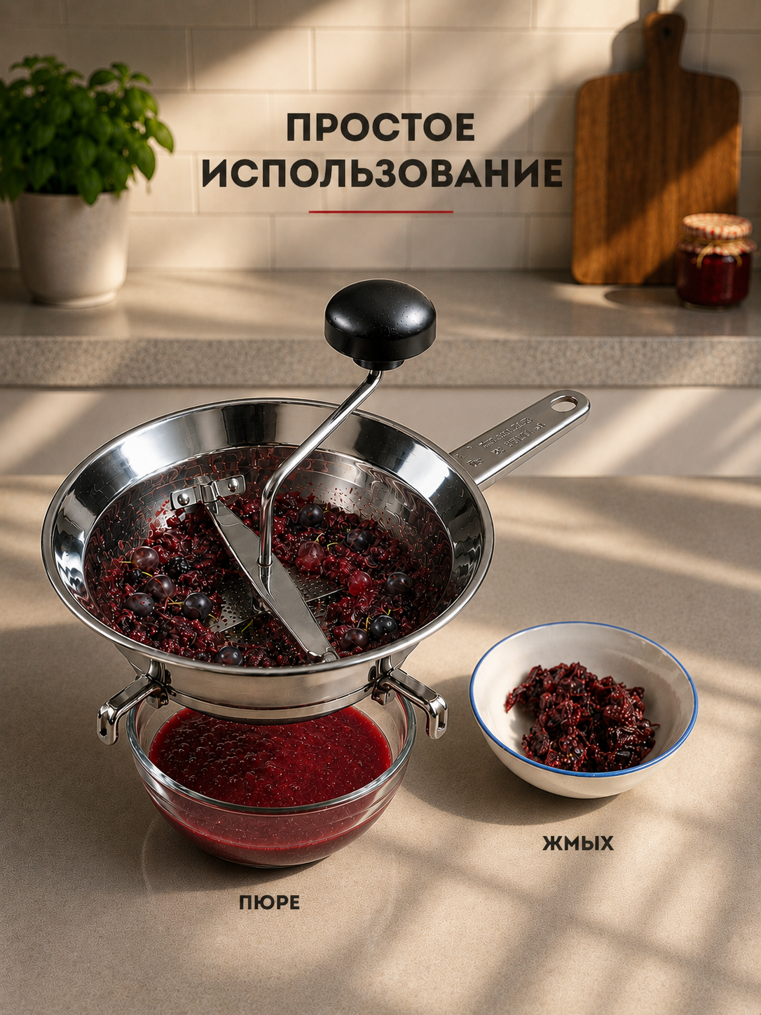 Протирка 24 см Tomatto, нержавеющая сталь — изображение 3